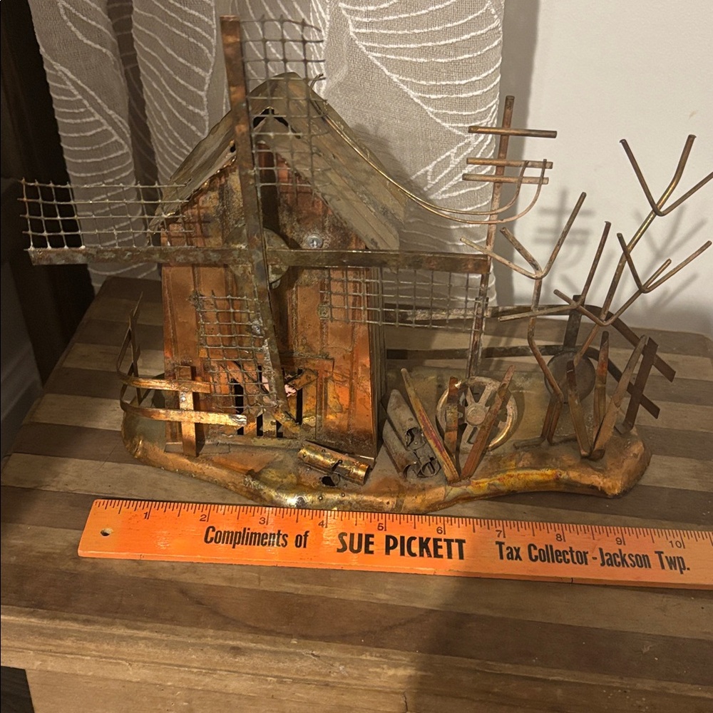 Vintage Rustic Metal Windmill Music Box - Picture 12 of 13